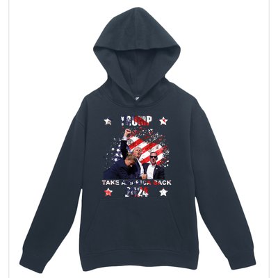 Trump Assassination Attempt Take America Back 2024 Urban Pullover Hoodie