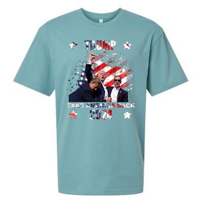 Trump Assassination Attempt Take America Back 2024 Sueded Cloud Jersey T-Shirt