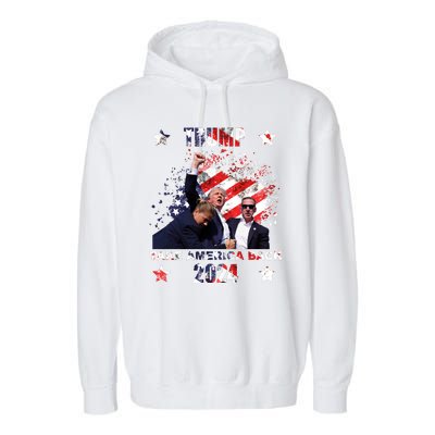 Trump Assassination Attempt Take America Back 2024 Garment-Dyed Fleece Hoodie