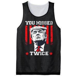 Trump Assassination Attempt Trump 2024 You Missed Twice Mesh Reversible Basketball Jersey Tank