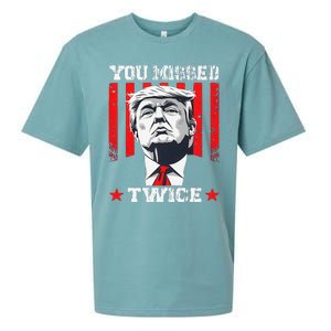 Trump Assassination Attempt Trump 2024 You Missed Twice Sueded Cloud Jersey T-Shirt