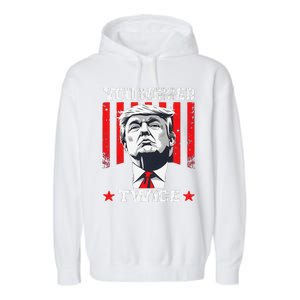 Trump Assassination Attempt Trump 2024 You Missed Twice Garment-Dyed Fleece Hoodie