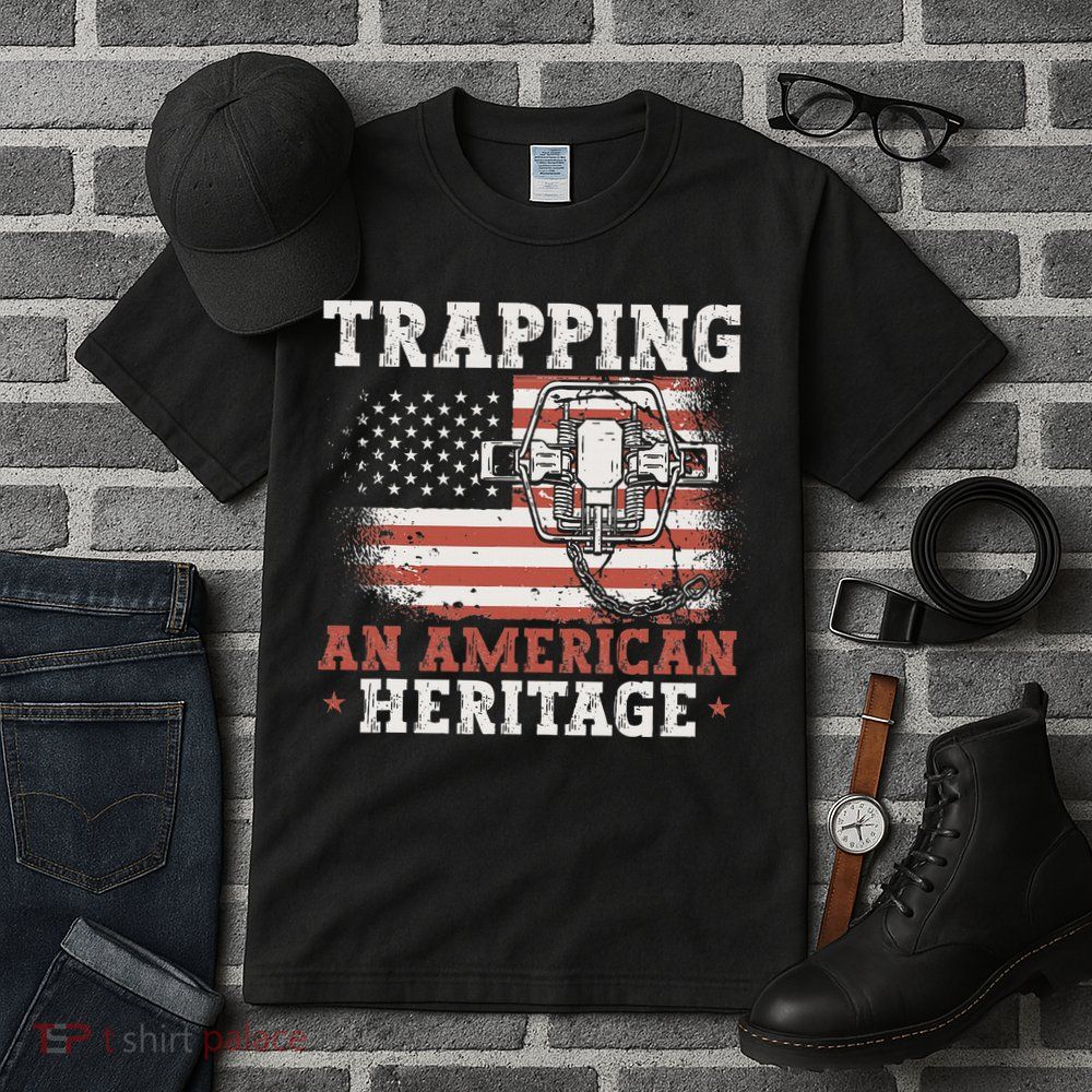 Trapping An American Heritage Trap Hunting Trapper Tall T-Shirt