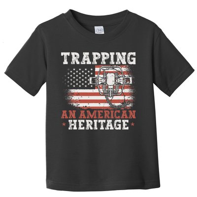 Trapping An American Heritage Trap Hunting Trapper Toddler T-Shirt