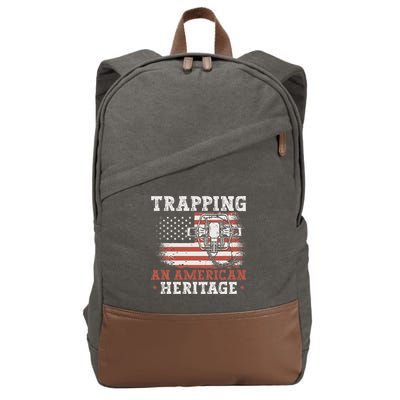 Trapping An American Heritage Trap Hunting Trapper Cotton Canvas Backpack