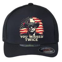 Trump Assassination Attempt Trump 2024 You Missed Twice Flexfit Unipanel Trucker Cap