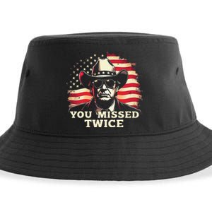 Trump Assassination Attempt Trump 2024 You Missed Twice Sustainable Bucket Hat