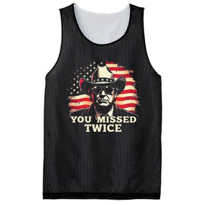 Trump Assassination Attempt Trump 2024 You Missed Twice Mesh Reversible Basketball Jersey Tank