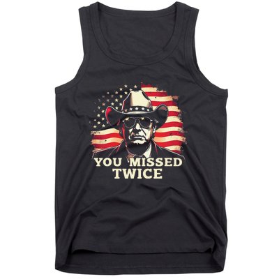 Trump Assassination Attempt Trump 2024 You Missed Twice Tank Top