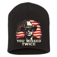 Trump Assassination Attempt Trump 2024 You Missed Twice Short Acrylic Beanie