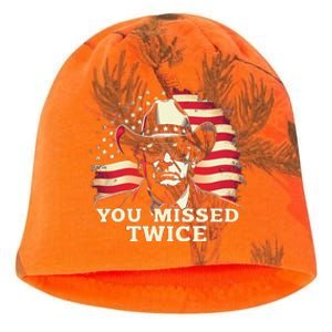 Trump Assassination Attempt Trump 2024 You Missed Twice Kati - Camo Knit Beanie