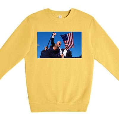 Trump Assassination Attempt Fight! Premium Crewneck Sweatshirt