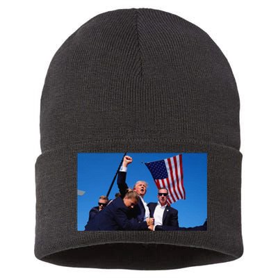 Trump Assassination Attempt Fight! Sustainable Knit Beanie