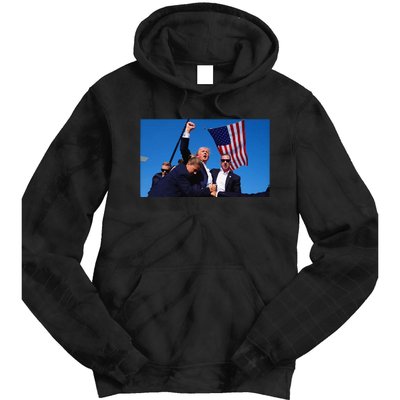 Trump Assassination Attempt Fight! Tie Dye Hoodie