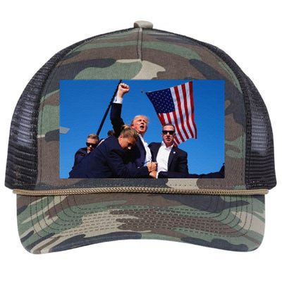 Trump Assassination Attempt Fight! Retro Rope Trucker Hat Cap