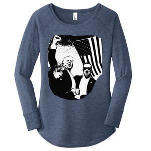 Trump Assassination Attempt Photo 2024 Women's Perfect Tri Tunic Long Sleeve Shirt