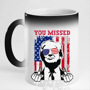 Trump Assassination Attempt Trump 2024 You Missed Twice 11oz Black Color Changing Mug