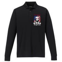 Trump Assassination Attempt Trump 2024 You Missed Twice Performance Long Sleeve Polo