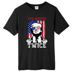 Trump Assassination Attempt Trump 2024 You Missed Twice Tall Fusion ChromaSoft Performance T-Shirt