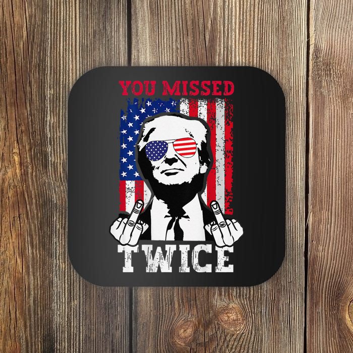 Trump Assassination Attempt Trump 2024 You Missed Twice Coaster