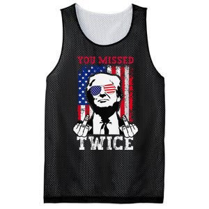 Trump Assassination Attempt Trump 2024 You Missed Twice Mesh Reversible Basketball Jersey Tank