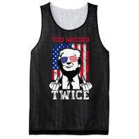 Trump Assassination Attempt Trump 2024 You Missed Twice Mesh Reversible Basketball Jersey Tank