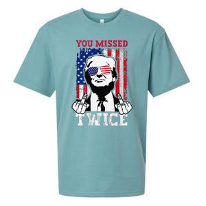 Trump Assassination Attempt Trump 2024 You Missed Twice Sueded Cloud Jersey T-Shirt