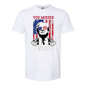 Trump Assassination Attempt Trump 2024 You Missed Twice Softstyle CVC T-Shirt