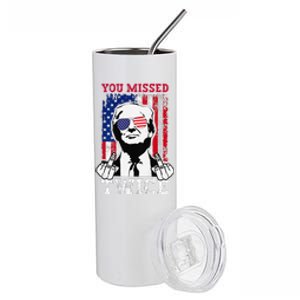 Trump Assassination Attempt Trump 2024 You Missed Twice Stainless Steel Tumbler