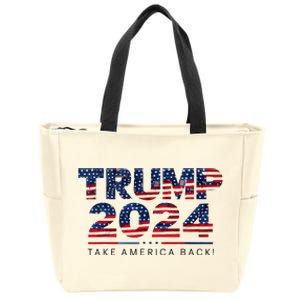 Take America Back Daddys Home Trump Bootleg Style Zip Tote Bag