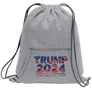 Take America Back Daddys Home Trump Bootleg Style Sweatshirt Cinch Pack Bag