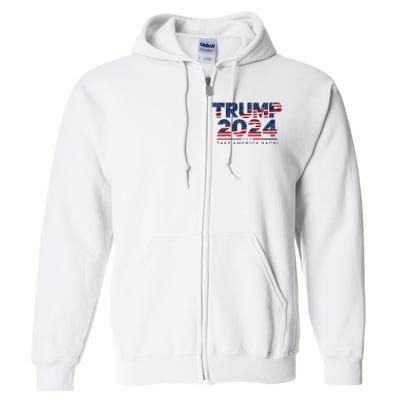 Take America Back Daddys Home Trump Bootleg Style Full Zip Hoodie