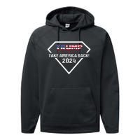 Take America Back American Flag | Trump 2024 Performance Fleece Hoodie