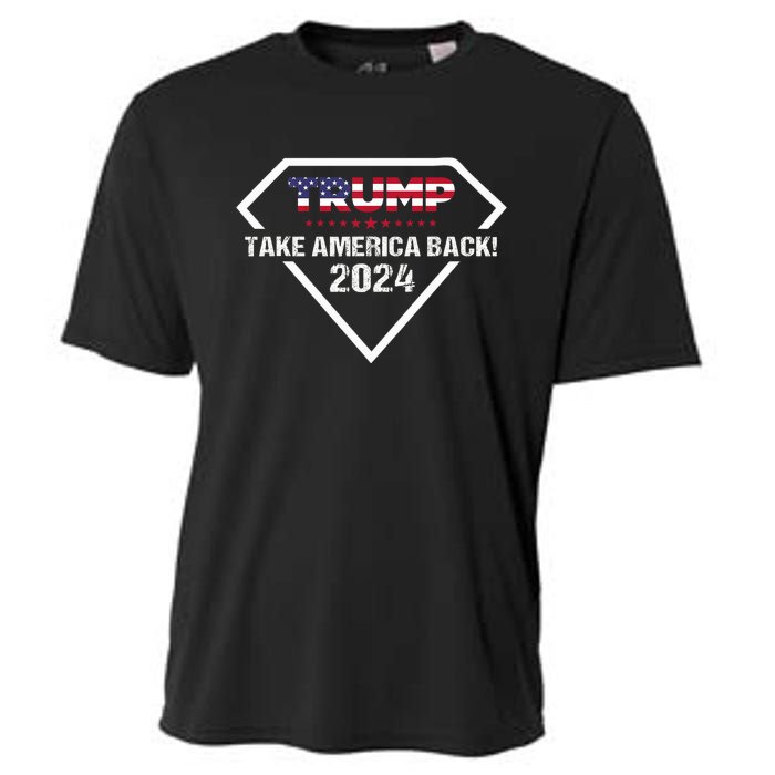 Take America Back American Flag | Trump 2024 Cooling Performance Crew T-Shirt