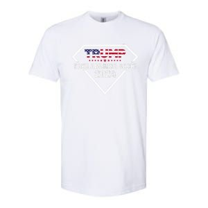 Take America Back American Flag | Trump 2024 Softstyle CVC T-Shirt