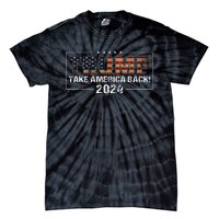 Take America Back Trump 2024 American Flag Design Tie-Dye T-Shirt