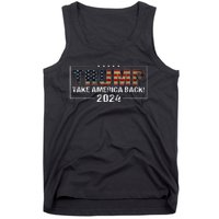 Take America Back Trump 2024 American Flag Design Tank Top