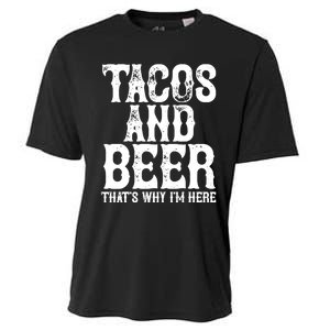 TACOS AND BEER Drinking Drunk Cinco De Mayo Gift Cooling Performance Crew T-Shirt