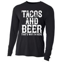 TACOS AND BEER Drinking Drunk Cinco De Mayo Gift Cooling Performance Long Sleeve Crew