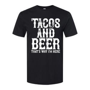 TACOS AND BEER Drinking Drunk Cinco De Mayo Gift Softstyle CVC T-Shirt