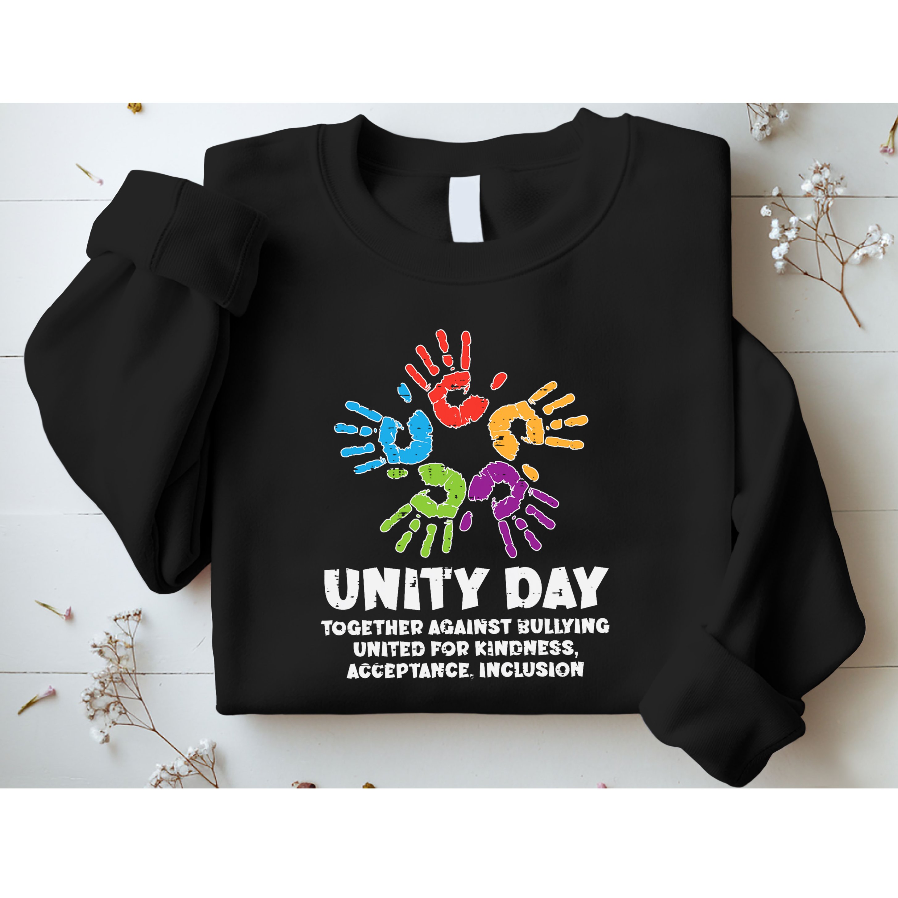 Together Against Bullying Orange Anti Bullying Unity Day Kids Sweatshirt