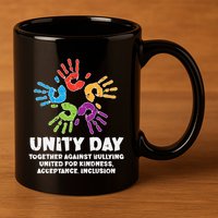 Together Against Bullying Orange Anti Bullying Unity Day Kids 11oz C Handle Ceramic Mug