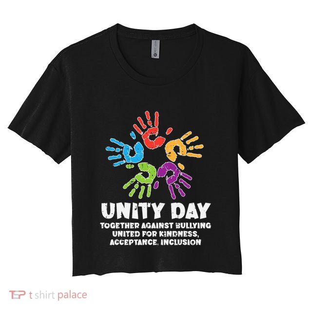 Together Against Bullying Orange Anti Bullying Unity Day Kids Crop Top