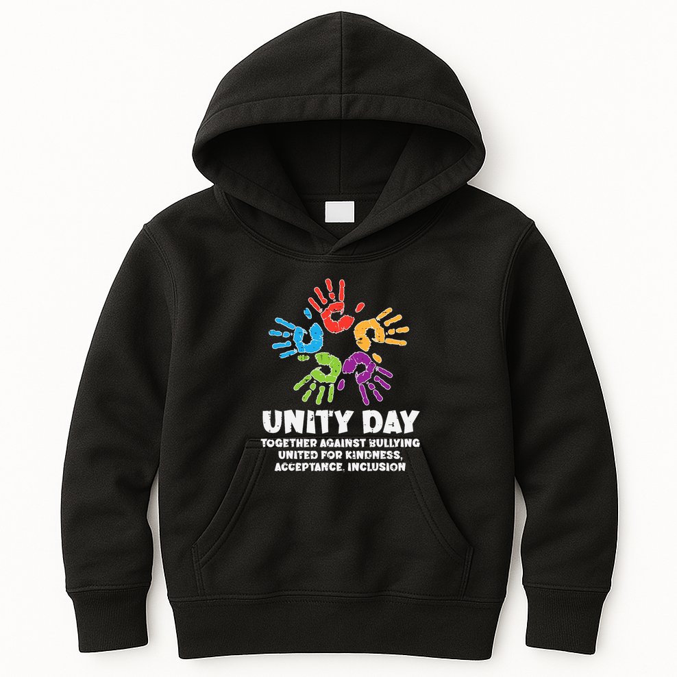 Together Against Bullying Orange Anti Bullying Unity Day Kids Kids Hoodie