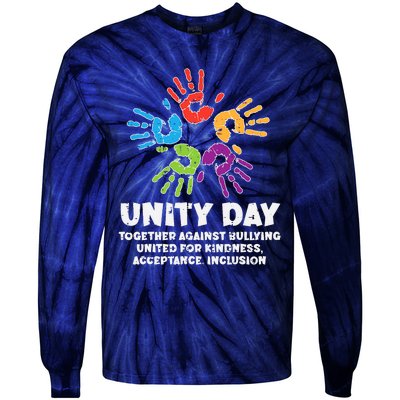 Together Against Bullying Orange Anti Bullying Unity Day Kids Tie-Dye Long Sleeve Shirt