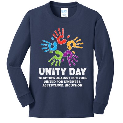 Together Against Bullying Orange Anti Bullying Unity Day Kids Kids Long Sleeve Shirt