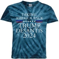 Taking America Back Trump DeSantis 2024 Kids Tie-Dye T-Shirt