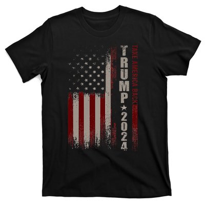 Take America Back Trump 2024 With American Flag T-Shirt