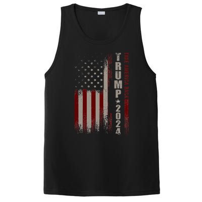 Take America Back Trump 2024 With American Flag PosiCharge Competitor Tank