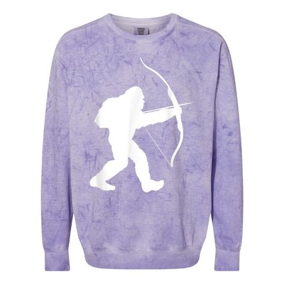 Traditional Archery Bigfoot Recurve Bow Lovers Colorblast Crewneck Sweatshirt